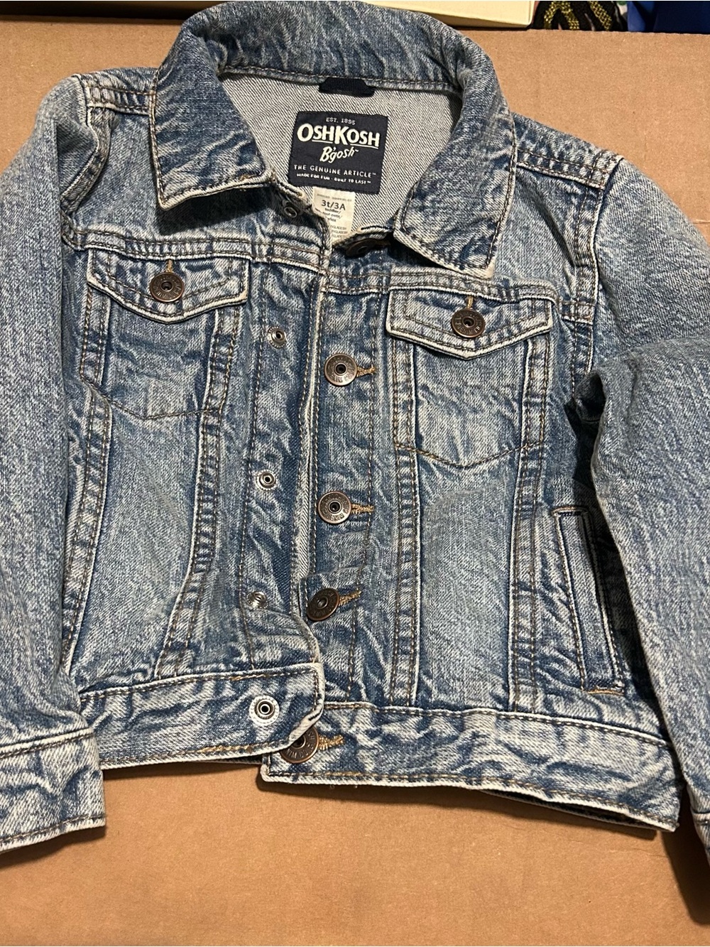 OshKosh Kids' Light Blue Denim Jacket . The genuine article . Size 3T